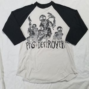 Pig Destroyer 3/4 Sleeve Baseball Tee